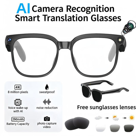 Smart AI Camera Glasses – Photo & Video Recording